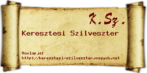 Keresztesi Szilveszter névjegykártya